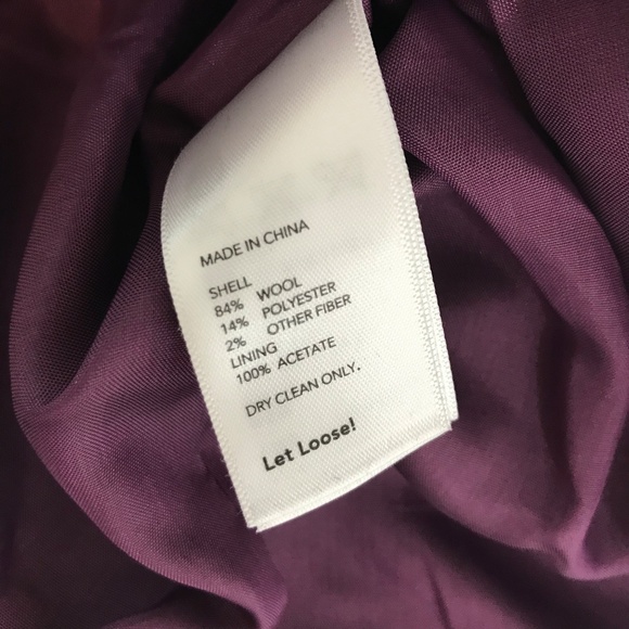 Kate Spade Saturday Plum Wool Buckle Over Dress - Picture 7 of 8